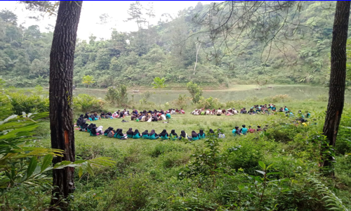 Menikmati indahnya alam sambil bersyukur atas yang maha kuasa dalam acara Penjelajahan Matsama